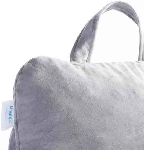 imageLINENSPA Reading Pillow with Shredded Memory Foam Back Pillow for Sitting in Bed Reading Gaming Watching TV  Chair Pillow with Arms Dorm Room Essentials StoneStone