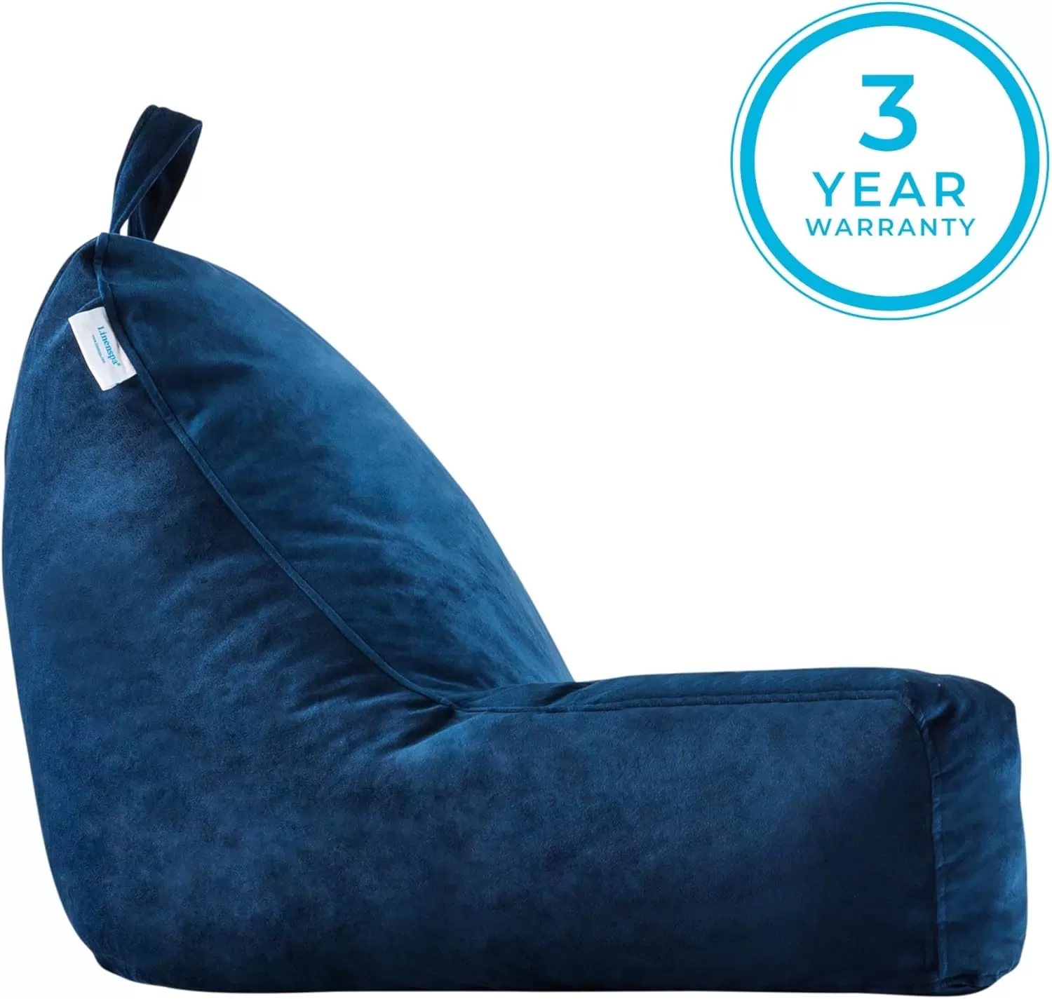 imageLINENSPA Reading Pillow with Shredded Memory Foam Back Pillow for Sitting in Bed Reading Gaming Watching TV  Chair Pillow with Arms Dorm Room Essentials StoneNavy