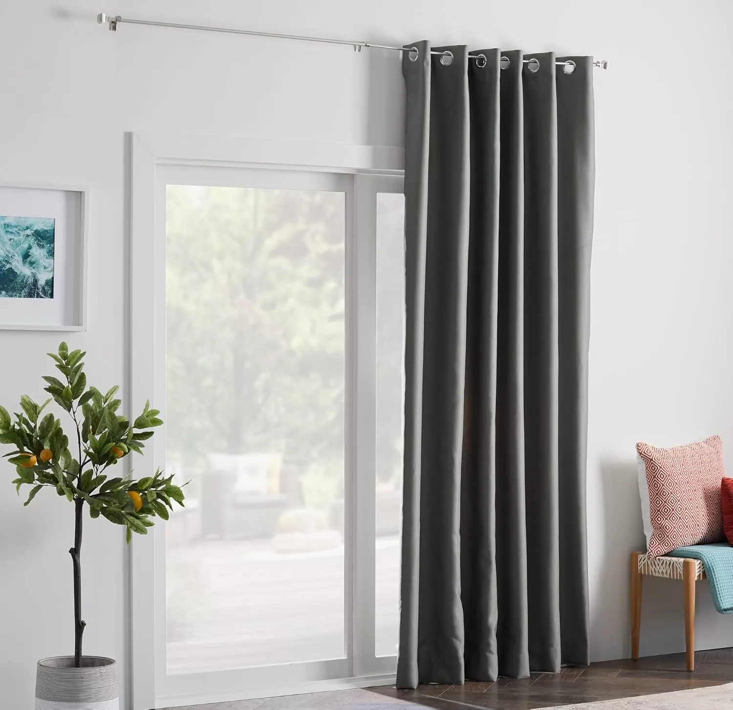 imageLinenspa 85 Blackout Curtain 2 Panels Set  Black Curtains 108 Inch Length  Thermal Insulated Noise Reducing  Dorm Room EssentialsGrey