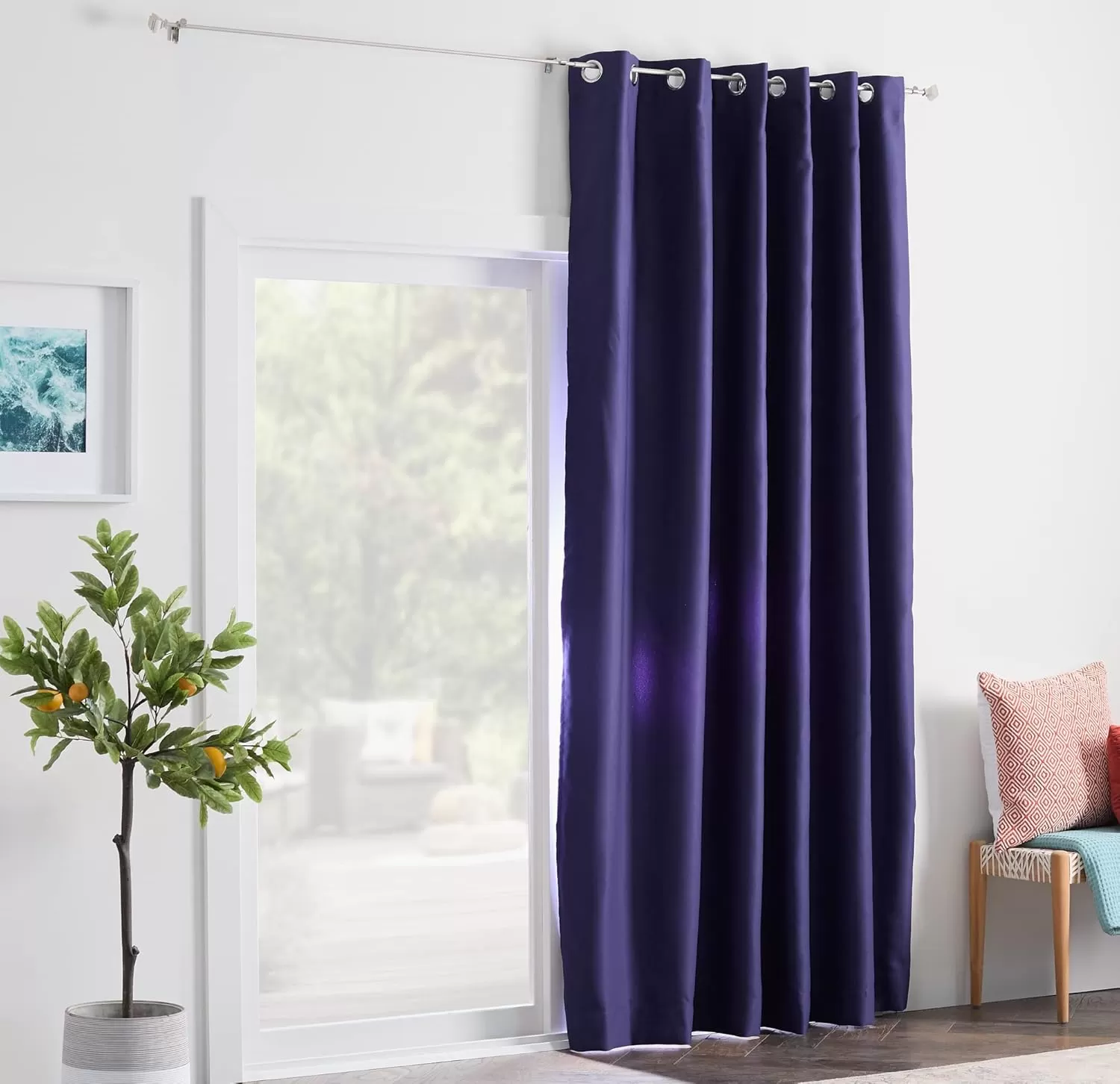 imageLinenspa 85 Blackout Curtain 2 Panels Set  Black Curtains 108 Inch Length  Thermal Insulated Noise Reducing  Dorm Room EssentialsNavy