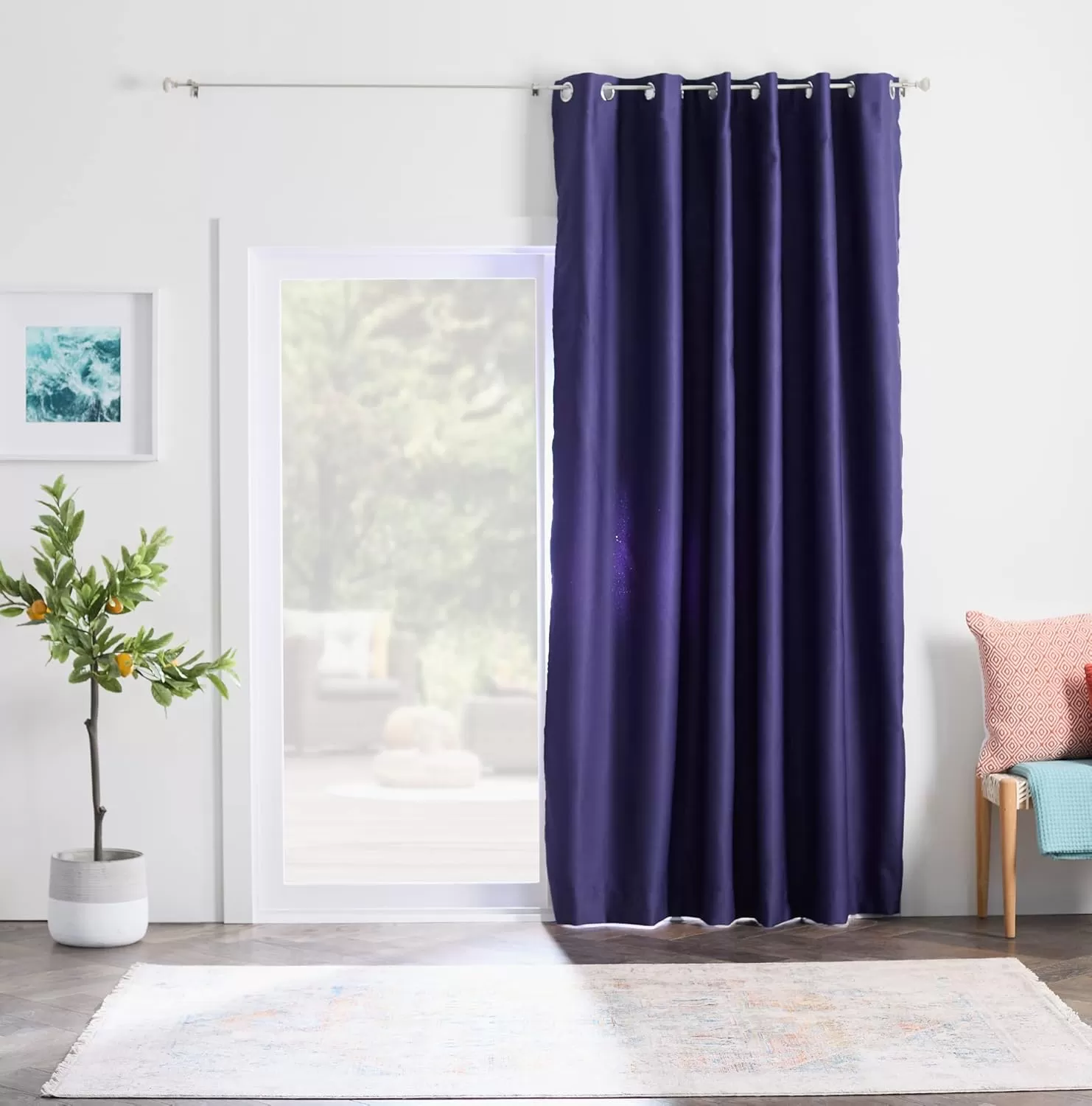 imageLinenspa 85 Blackout Curtain 2 Panels Set  Black Curtains 108 Inch Length  Thermal Insulated Noise Reducing  Dorm Room EssentialsNavy