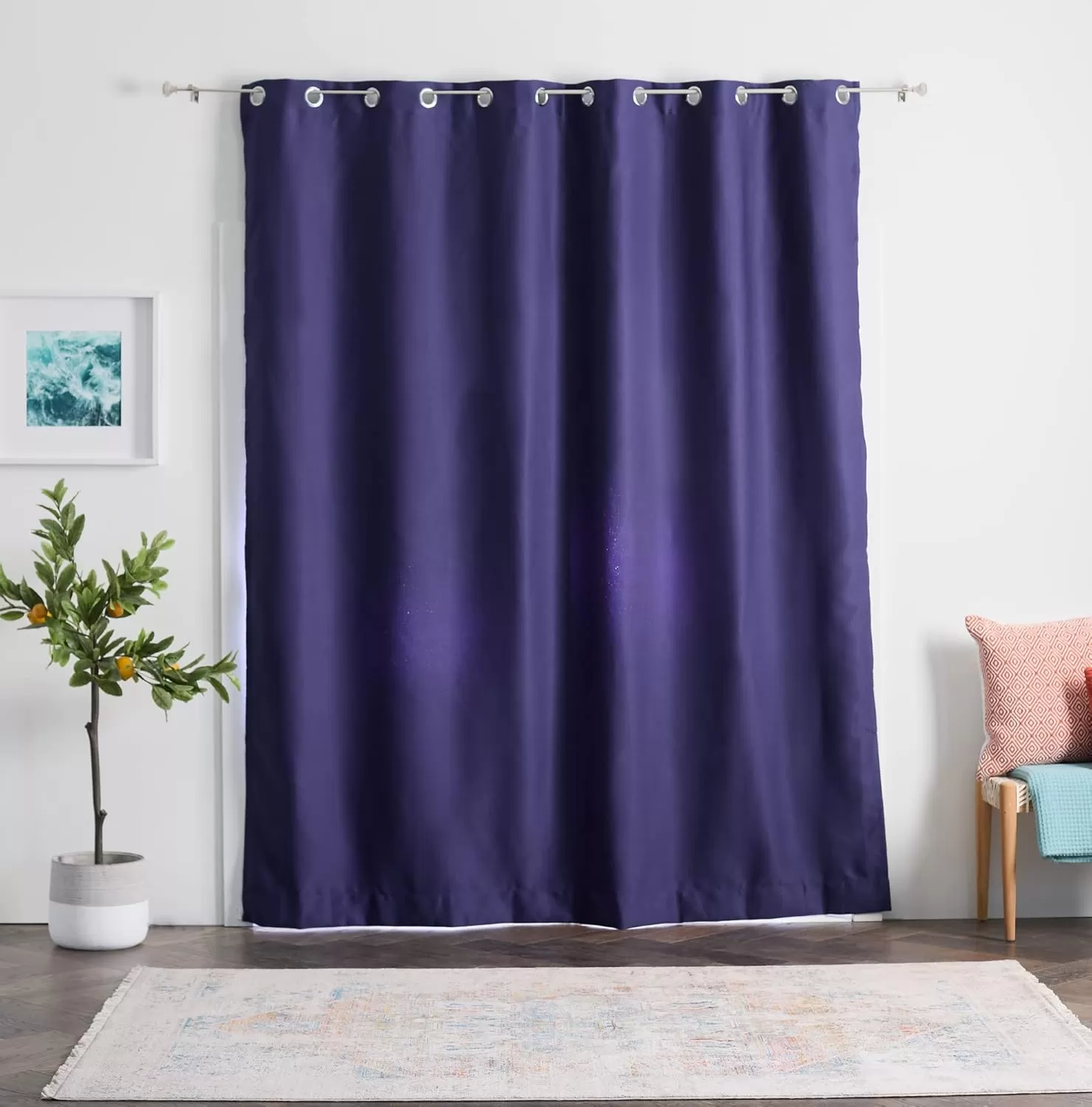 imageLinenspa 85 Blackout Curtain 2 Panels Set  Black Curtains 108 Inch Length  Thermal Insulated Noise Reducing  Dorm Room EssentialsNavy