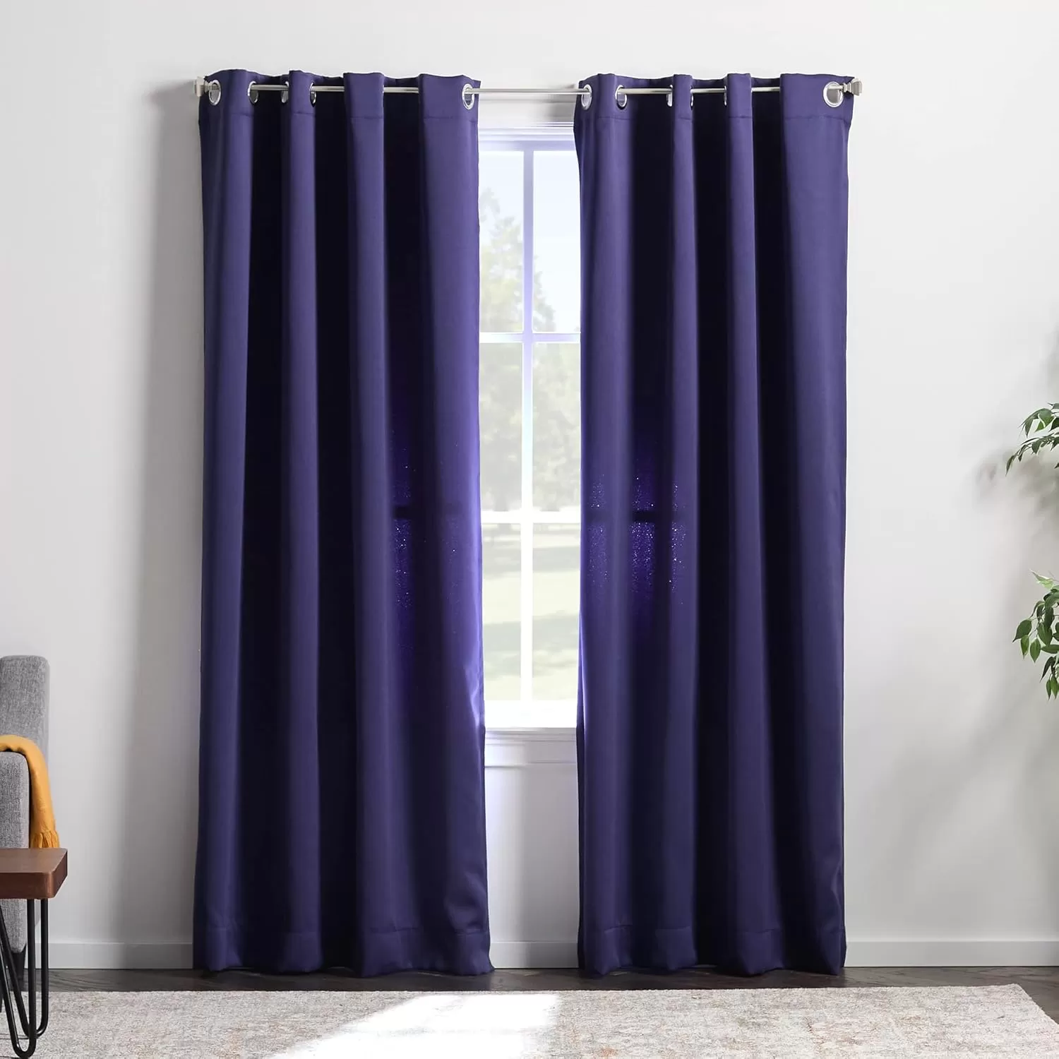 imageLinenspa 85 Blackout Curtain 2 Panels Set  Black Curtains 108 Inch Length  Thermal Insulated Noise Reducing  Dorm Room EssentialsNavy