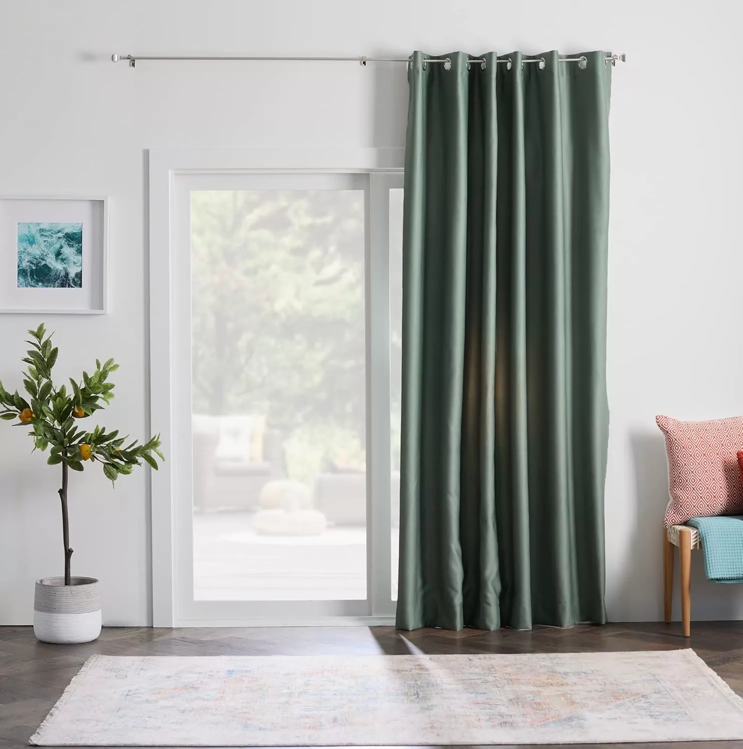 imageLinenspa 85 Blackout Curtain 2 Panels Set  Black Curtains 108 Inch Length  Thermal Insulated Noise Reducing  Dorm Room EssentialsSage