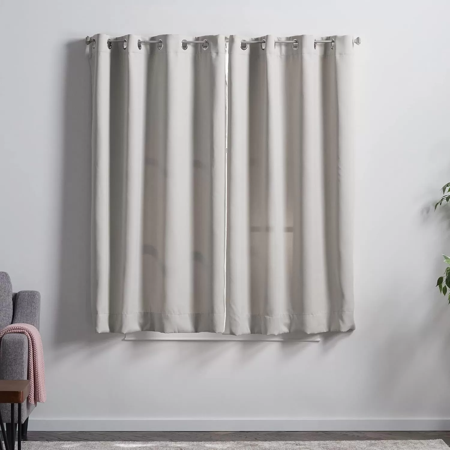 imageLinenspa 85 Blackout Curtain 2 Panels Set  Black Curtains 108 Inch Length  Thermal Insulated Noise Reducing  Dorm Room EssentialsWhite