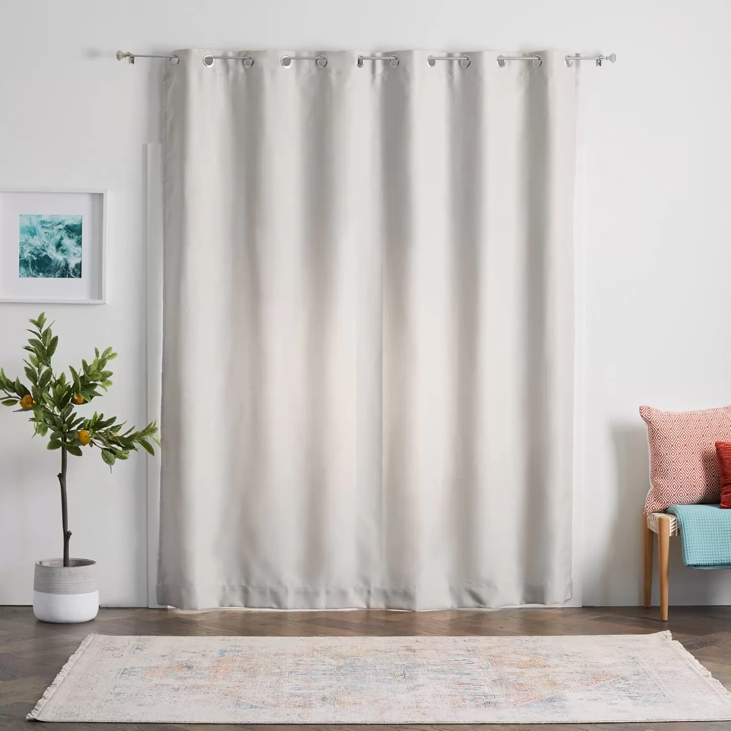 imageLinenspa 85 Blackout Curtain 2 Panels Set  Black Curtains 108 Inch Length  Thermal Insulated Noise Reducing  Dorm Room EssentialsWhite