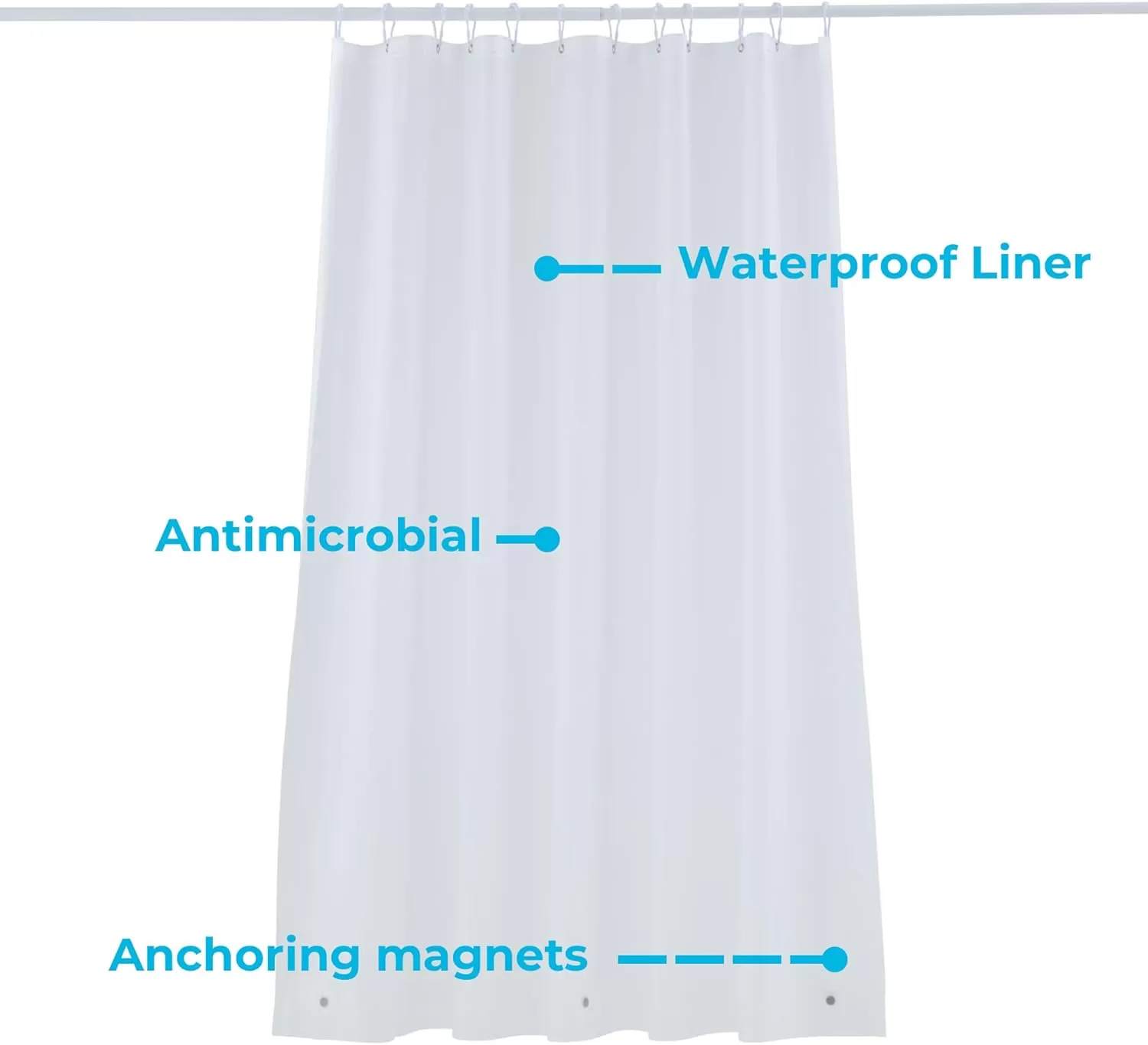 imageLinenspa Frosted 8G HeavyDuty Shower Curtain Liner  PEVA Waterproof Vinyl  72 x 72 Inch Shower Liner  Dorm Room EssentialsFrosted