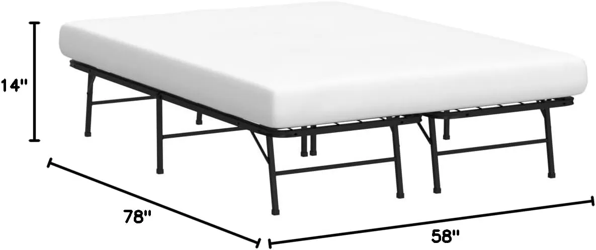 imageLinenspa Heavy Duty Metal Platform Bed Frame  No Box Spring Needed  Underbed Storage  Simple Tool Free Assembly  14 High  Sturdy  Steel Slats  Sleek Modern Design  Queen SizeQueen