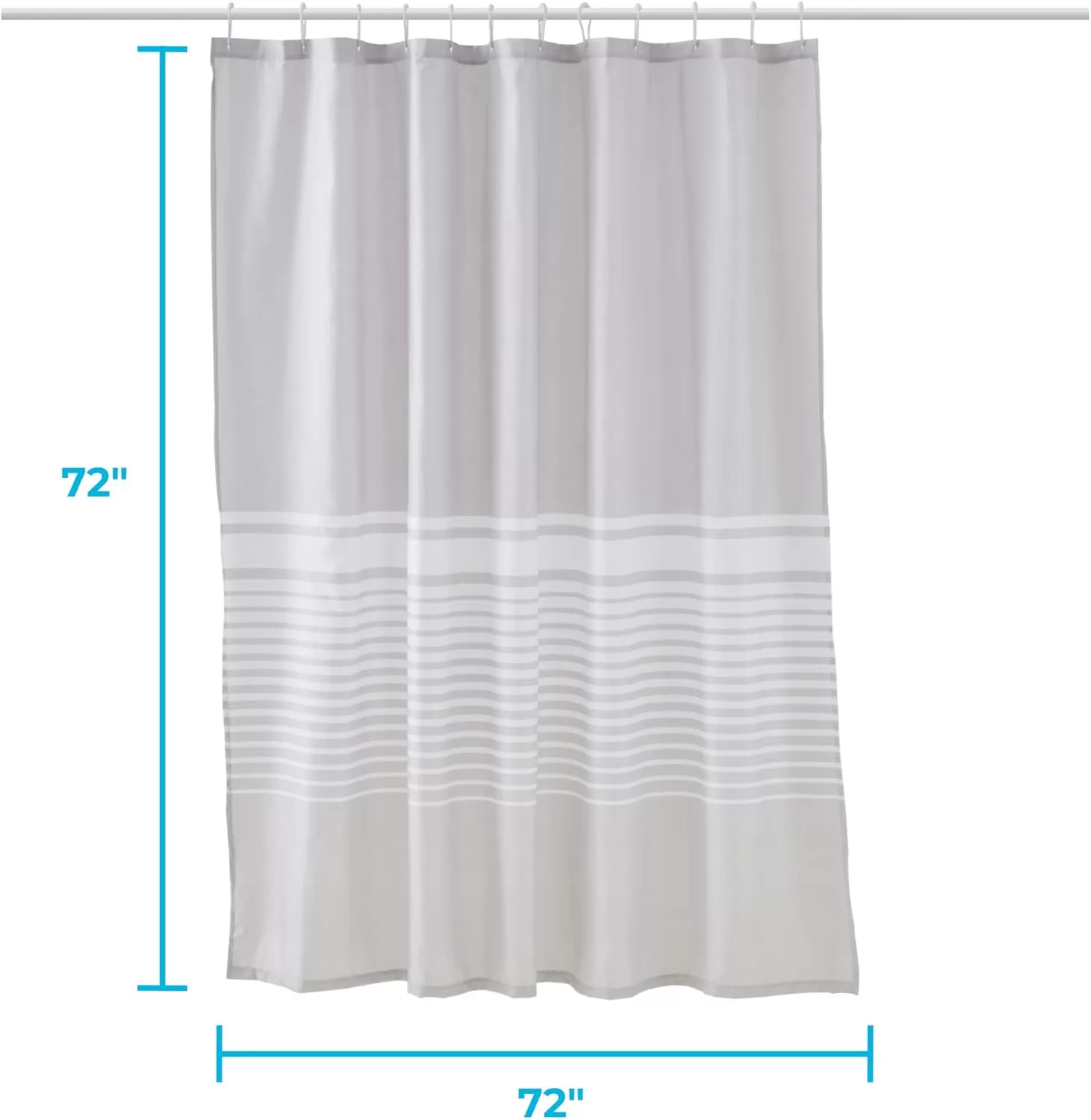 imageLinenspa Shower Curtain  Green Leaf Shower Curtain  Water Resistant Machine Washable Polyester Shower Curtain  Dorm Room EssentialsGray Stripe
