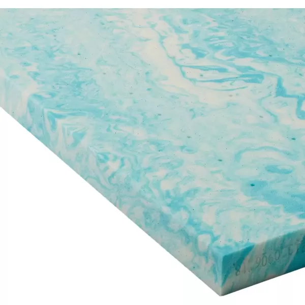 imageLINENSPA 3 Inch Gel Swirl Memory Foam Mattress Topper  Cooling Gel Infused  Pressure Relieving  CertiPUR Certified  QueenTwin
