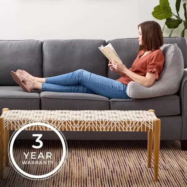 imageLINENSPA Reading Pillow with Shredded Memory Foam Back Pillow for Sitting in Bed Reading Gaming Watching TV  Chair Pillow with Arms Dorm Room Essentials StoneStone