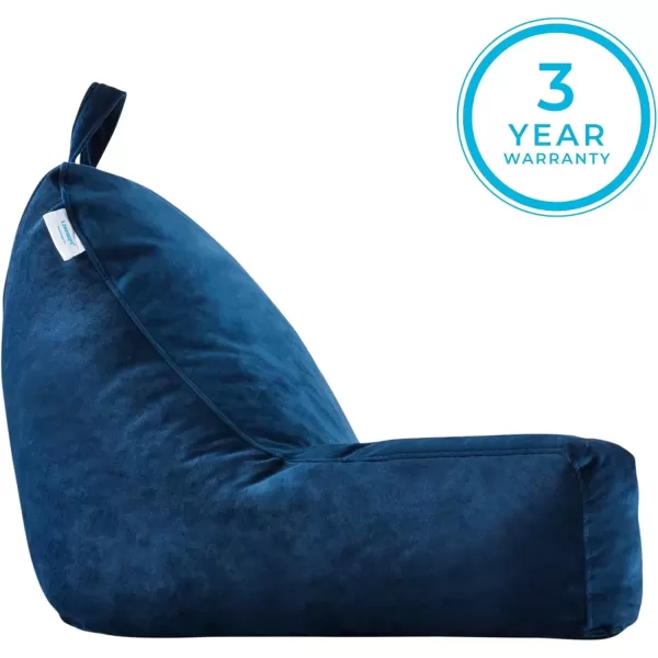 imageLINENSPA Reading Pillow with Shredded Memory Foam Back Pillow for Sitting in Bed Reading Gaming Watching TV  Chair Pillow with Arms Dorm Room Essentials StoneNavy