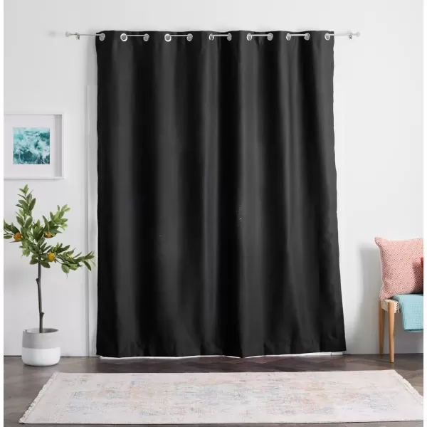 imageLinenspa 85 Blackout Curtain 2 Panels Set  Black Curtains 108 Inch Length  Thermal Insulated Noise Reducing  Dorm Room EssentialsBlack