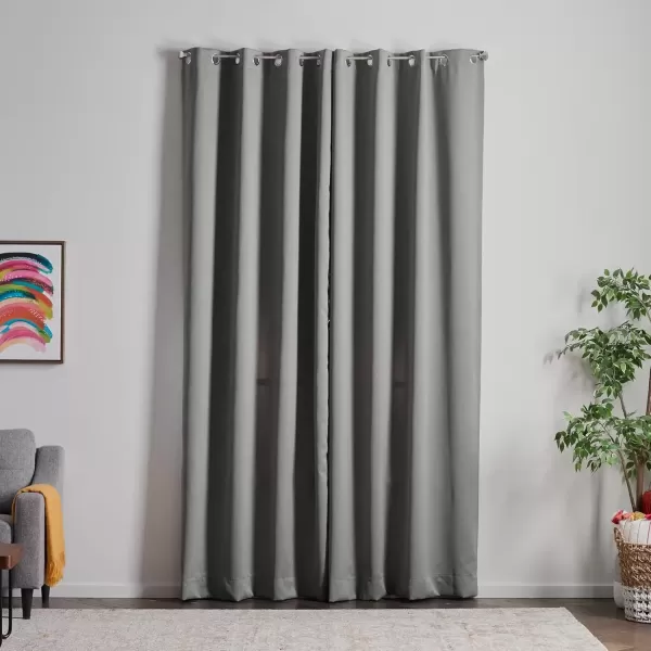 imageLinenspa 85 Blackout Curtain 2 Panels Set  Black Curtains 108 Inch Length  Thermal Insulated Noise Reducing  Dorm Room EssentialsGrey