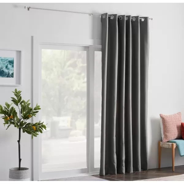 imageLinenspa 85 Blackout Curtain 2 Panels Set  Black Curtains 108 Inch Length  Thermal Insulated Noise Reducing  Dorm Room EssentialsGrey