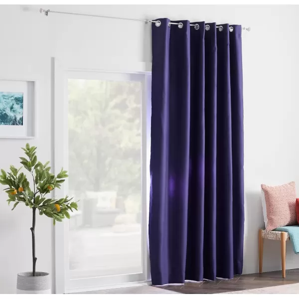 imageLinenspa 85 Blackout Curtain 2 Panels Set  Black Curtains 108 Inch Length  Thermal Insulated Noise Reducing  Dorm Room EssentialsNavy