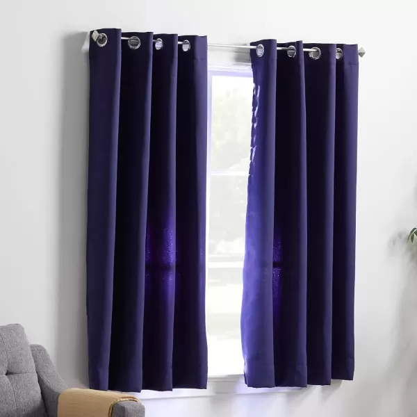 imageLinenspa 85 Blackout Curtain 2 Panels Set  Black Curtains 108 Inch Length  Thermal Insulated Noise Reducing  Dorm Room EssentialsNavy