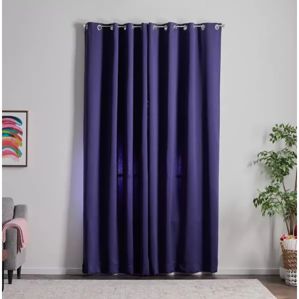 imageLinenspa 85 Blackout Curtain 2 Panels Set  Black Curtains 108 Inch Length  Thermal Insulated Noise Reducing  Dorm Room EssentialsNavy