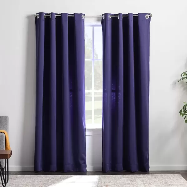 imageLinenspa 85 Blackout Curtain 2 Panels Set  Black Curtains 108 Inch Length  Thermal Insulated Noise Reducing  Dorm Room EssentialsNavy