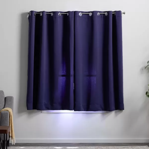 imageLinenspa 85 Blackout Curtain 2 Panels Set  Black Curtains 108 Inch Length  Thermal Insulated Noise Reducing  Dorm Room EssentialsNavy