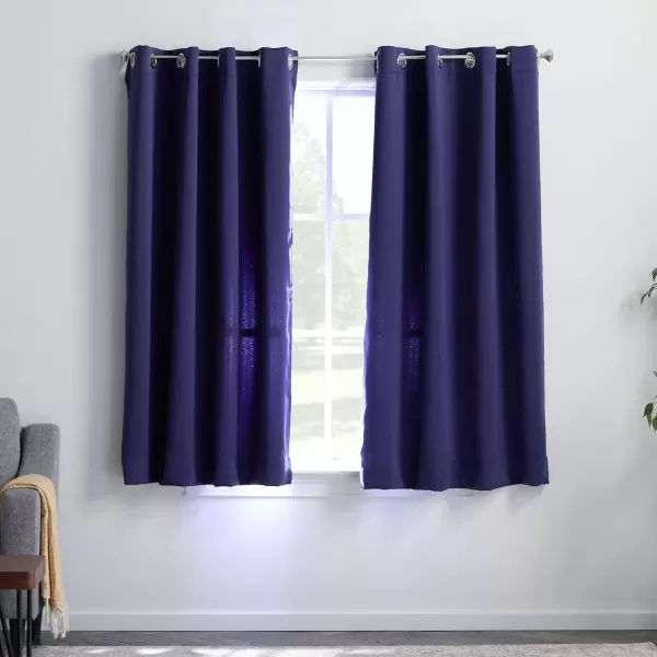 imageLinenspa 85 Blackout Curtain 2 Panels Set  Black Curtains 108 Inch Length  Thermal Insulated Noise Reducing  Dorm Room EssentialsNavy