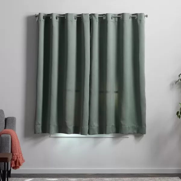 imageLinenspa 85 Blackout Curtain 2 Panels Set  Black Curtains 108 Inch Length  Thermal Insulated Noise Reducing  Dorm Room EssentialsSage