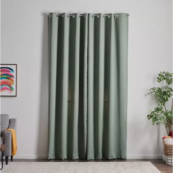 imageLinenspa 85 Blackout Curtain 2 Panels Set  Black Curtains 108 Inch Length  Thermal Insulated Noise Reducing  Dorm Room EssentialsSage