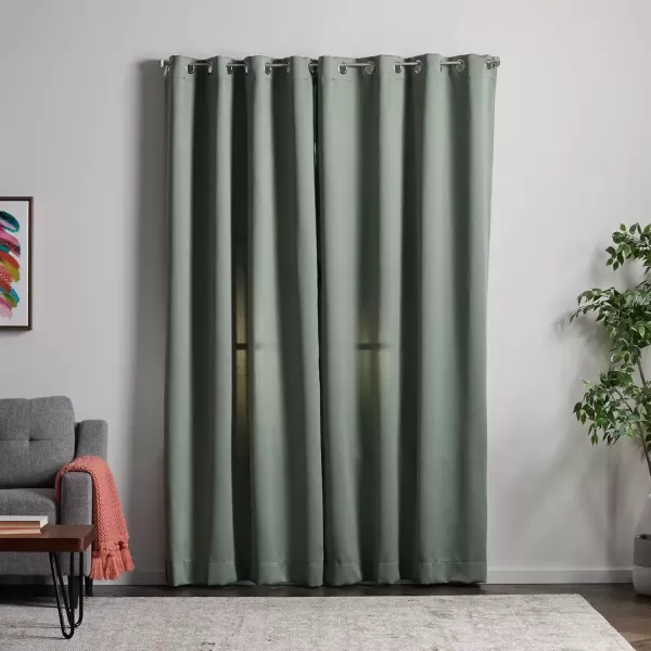 imageLinenspa 85 Blackout Curtain 2 Panels Set  Black Curtains 108 Inch Length  Thermal Insulated Noise Reducing  Dorm Room EssentialsSage