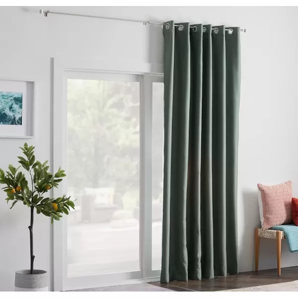 imageLinenspa 85 Blackout Curtain 2 Panels Set  Black Curtains 108 Inch Length  Thermal Insulated Noise Reducing  Dorm Room EssentialsSage