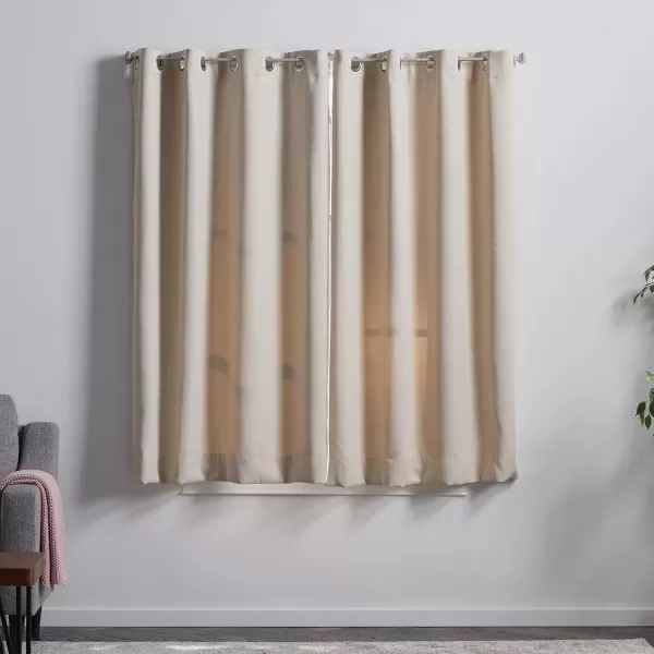 imageLinenspa 85 Blackout Curtain 2 Panels Set  Black Curtains 108 Inch Length  Thermal Insulated Noise Reducing  Dorm Room EssentialsTan