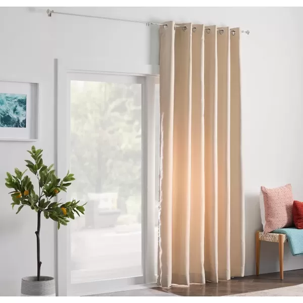 imageLinenspa 85 Blackout Curtain 2 Panels Set  Black Curtains 108 Inch Length  Thermal Insulated Noise Reducing  Dorm Room EssentialsTan