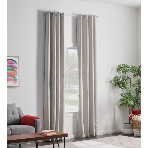 imageLinenspa 85 Blackout Curtain 2 Panels Set  Black Curtains 108 Inch Length  Thermal Insulated Noise Reducing  Dorm Room EssentialsWhite