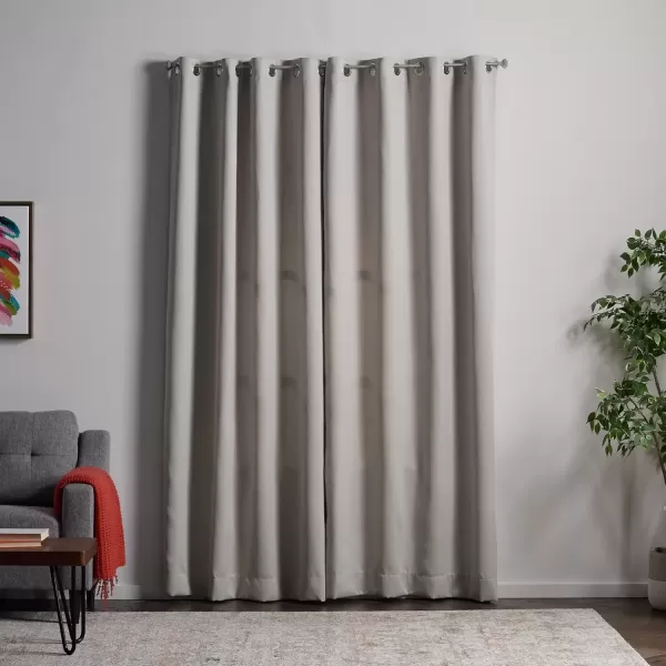 imageLinenspa 85 Blackout Curtain 2 Panels Set  Black Curtains 108 Inch Length  Thermal Insulated Noise Reducing  Dorm Room EssentialsWhite