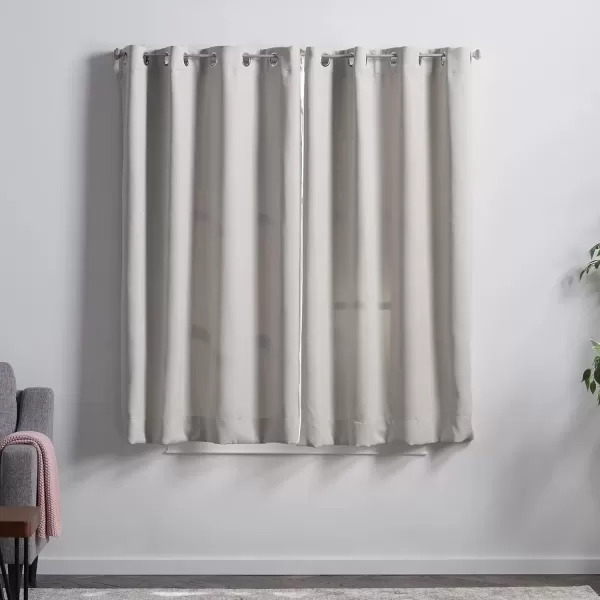 imageLinenspa 85 Blackout Curtain 2 Panels Set  Black Curtains 108 Inch Length  Thermal Insulated Noise Reducing  Dorm Room EssentialsWhite