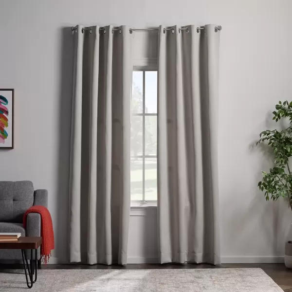 imageLinenspa 85 Blackout Curtain 2 Panels Set  Black Curtains 108 Inch Length  Thermal Insulated Noise Reducing  Dorm Room EssentialsWhite