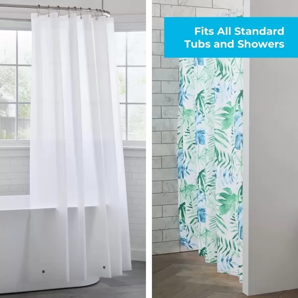 imageLinenspa Blue Herringbone Shower Curtain Water Resistant Wrinkle Resistant Machine Washable Polyester Shower Curtain  Dorm Room Essentials 72 x 72Green Leaves