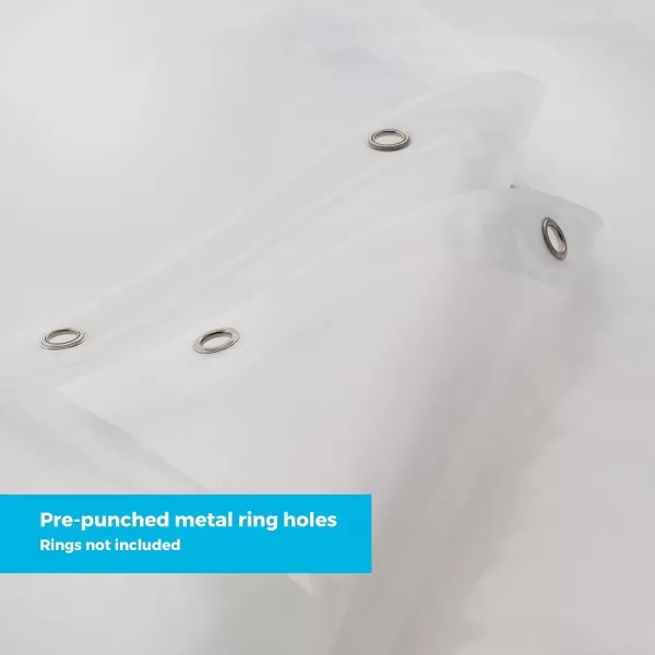 imageLinenspa Frosted 8G HeavyDuty Shower Curtain Liner  PEVA Waterproof Vinyl  72 x 72 Inch Shower Liner  Dorm Room EssentialsClear