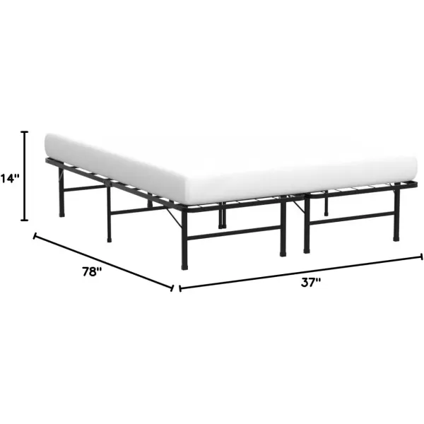 imageLinenspa Heavy Duty Metal Platform Bed Frame  No Box Spring Needed  Underbed Storage  Simple Tool Free Assembly  14 High  Sturdy  Steel Slats  Sleek Modern Design  Queen SizeTwin XL