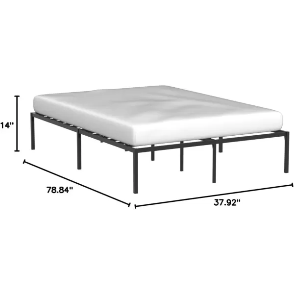 imageLinenspa Heavy Duty Metal Platform Bed Frame  No Box Spring Needed  Underbed Storage  Simple Tool Free Assembly  14 High  Sturdy  Steel Slats  Sleek Modern Design  Queen SizeTwin XL
