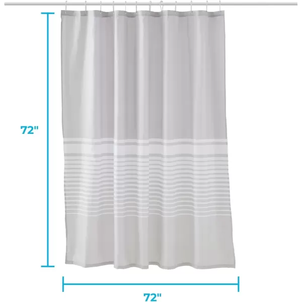imageLinenspa Shower Curtain  Green Leaf Shower Curtain  Water Resistant Machine Washable Polyester Shower Curtain  Dorm Room EssentialsGray Stripe