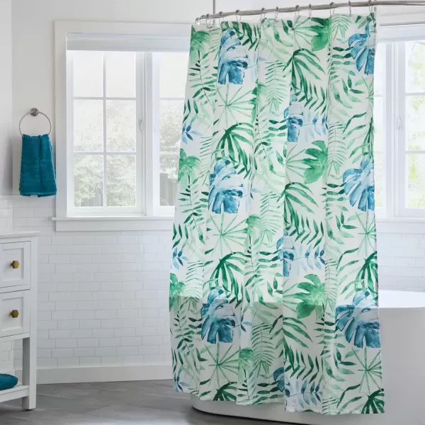 imageLinenspa Shower Curtain  Green Leaf Shower Curtain  Water Resistant Machine Washable Polyester Shower Curtain  Dorm Room EssentialsGreen Leaves