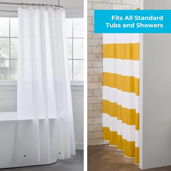 imageLinenspa Shower Curtain  Green Leaf Shower Curtain  Water Resistant Machine Washable Polyester Shower Curtain  Dorm Room EssentialsYellow Rugby Stripe