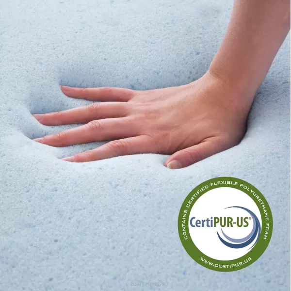 imageLINENSPA Memory Foam Mattress Topper  2 Inch Gel Infused Memory Foam  Plush Feel  Cooling and Pressure Relieving  CertiPUR Certified  Dorm Room Essentials  Queen SizeTwin XL