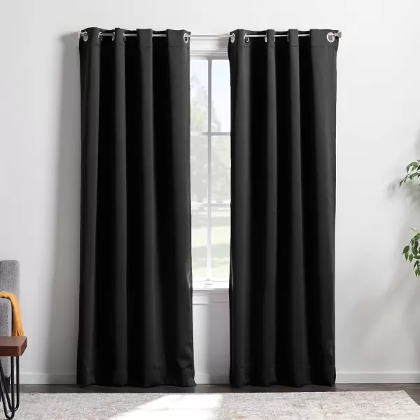 imageLinenspa 100 Blackout Curtain 2 Panels Set  Navy Curtains 95 Inch Length  Thermal Insulated Noise Reducing  Dorm Room Essentials 52 x 95Black