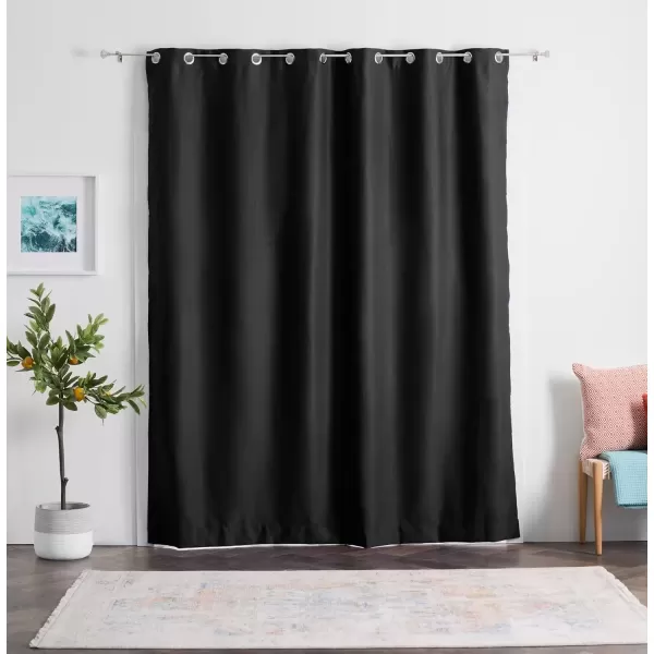 imageLinenspa 100 Blackout Curtain 2 Panels Set  Navy Curtains 95 Inch Length  Thermal Insulated Noise Reducing  Dorm Room Essentials 52 x 95Black