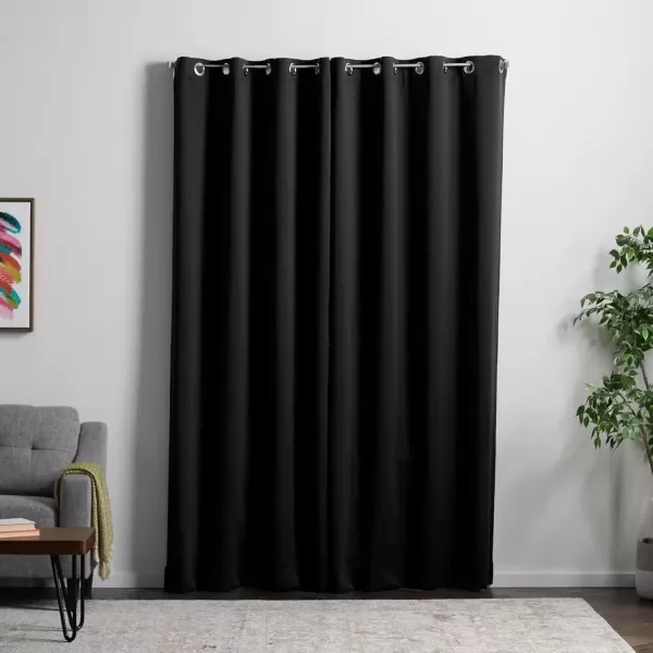 imageLinenspa 100 Blackout Curtain 2 Panels Set  Navy Curtains 95 Inch Length  Thermal Insulated Noise Reducing  Dorm Room Essentials 52 x 95Black