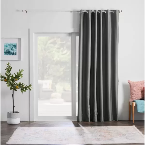 imageLinenspa 100 Blackout Curtain 2 Panels Set  Navy Curtains 95 Inch Length  Thermal Insulated Noise Reducing  Dorm Room Essentials 52 x 95Grey