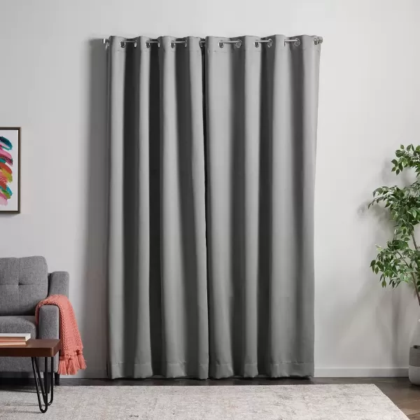 imageLinenspa 100 Blackout Curtain 2 Panels Set  Navy Curtains 95 Inch Length  Thermal Insulated Noise Reducing  Dorm Room Essentials 52 x 95Grey