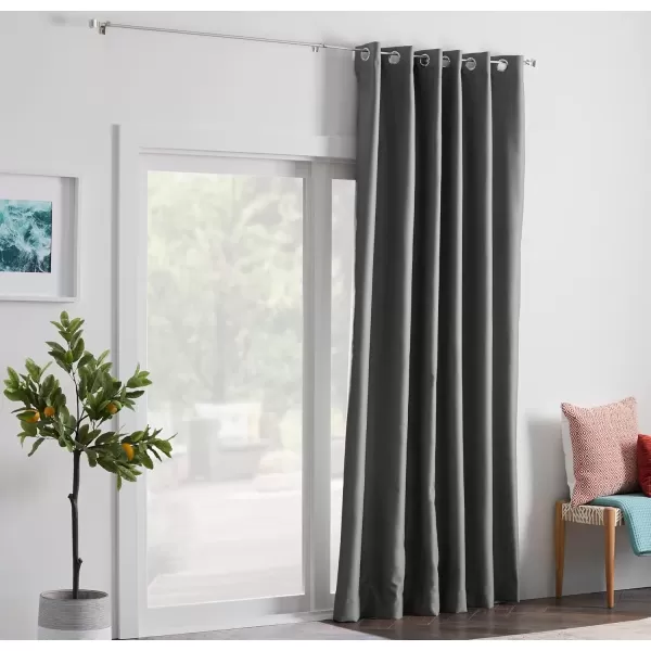 imageLinenspa 100 Blackout Curtain 2 Panels Set  Navy Curtains 95 Inch Length  Thermal Insulated Noise Reducing  Dorm Room Essentials 52 x 95Grey
