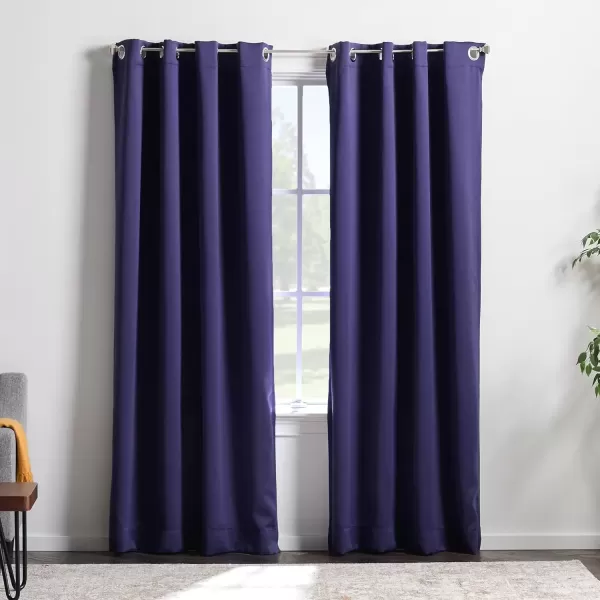 imageLinenspa 100 Blackout Curtain 2 Panels Set  Navy Curtains 95 Inch Length  Thermal Insulated Noise Reducing  Dorm Room Essentials 52 x 95Navy
